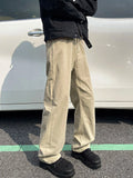 WIAOFELLAS  -  2025 Autumn Winter Casual Men's Pants Washed Straight Trousers Workwear Sweatpants Trendy Cargo Pants Loose Footed Male D225