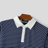 WIAOFELLAS  -  Men Striped Shirt Lapel Long Sleeve Loose Casual Men Clothing Streetwear Fashion Leisure Male Tops 2026 Spring Shirts