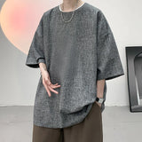 WIAOFELLAS  -  Good Quality T-Shirts Men Summer Sale Cotton Male Tshirt Linen Short Sleeves Tee Shirt Boys Basic Plain Tops Oversize B156