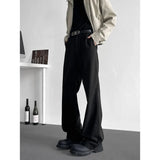 WIAOFELLAS  -  Black Suit Pants Men Fashion Society Mens Dress Pants Korean Casual Loose Straight Pants Mens Office Formal Trousers M-3XL