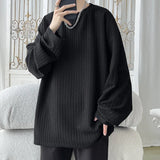 Wiaofellas  -  New Oversized Pullover Solid Color Spring Autumn New Men's Sweatshirts Hoodies Harajuku Crewneck Tees Unisex Tops Mens Clothing