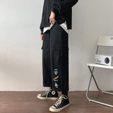 WIAOFELLAS  -  Men Fashionable Loose and Versatile Trend Korean Version Straight Wide-leg Pants Spring and Autumn Style