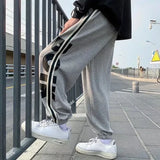 Wiaofellas  -  Male Sweat Pants Harem Trousers Training Grey Sweatpants for Men Hip-hop Jogger Vintage Tracksuit Bottoms Stylish Young La Baggy