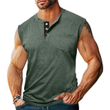 WIAOFELLAS  -  Classic Retro Henry Tank Top Working vest t-shirts for Men's gym man sexy costume Fashion Outdoor Top