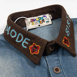 WIAOFELLAS  -  Flower Embroidery Short Sleeve Shirts Mens Summer Retro Streetwear Lapel Single Breasted Half-Sleeve Loose Shirts Cotton Tops