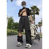 WIAOFELLAS  -  Baggy Black Oversize Men's Japanese Streetwear Straight Trousers Male Vintage Loose Casual Pocket HipHop Cargo Pants A62