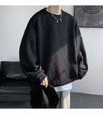 WIAOFELLAS  -  American Style Men's Crew Neck Sweatshirt Basic Pullover Harajuku Sweatshirt Long Sleeve T-shirt Fashion Men's Clothing 5XL