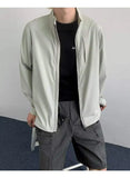 WIAOFELLAS  -  Simple Men's Jackets Stand Collar Thin Solid Color Quick-dry Casual Sun-protective Clothing Loose Male Coats Summer