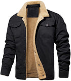 WIAOFELLAS  -  Mens Autumn Fleece Warm Thick Jackets Men Fashion Coat Men Casual Jacket Streetwear Breasted Overcoat Men Brand Clothing