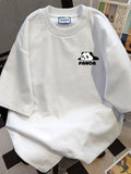 WIAOFELLAS  -  Summer New Men's Kawaii Panda Printed T Shirts Cotton Short Sleeve Oversized Tshirt Breathable Y2K Streetwear Tee Tops