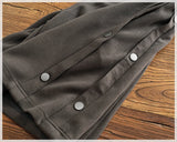 WIAOFELLAS  -  Summer new breasted shorts Men's summer short shorts High street trend loose casual quarter pants medium pants