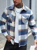 Wiaofellas  -  Daily Leisure Mens Turn-down Jackets Fall Vintage Plaid Woolen Jacket Men Loose Button Coat Fashionable Streetwear