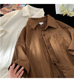 WIAOFELLAS  -  Vintage Hollow Out Short Sleeve Shirt Summer Ice Shirt Hawaiian Style Casual Shirt Hollow Blouses Sun Protection Jacket