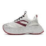 WIAOFELLAS  -  Autumn Men Casual Sneakers 7cm Chunky Platform Sports Shoes Brand Tennis Running Sneakers Male Breathable Outdoor Walking Shoes