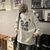 WIAOFELLAS  -  Hoodies Men Retro Y2K Sports Graphic Soft Hoodie American Trendy Versatile Street Fashion Loose Casual Tops Autumn Men'S Clothes
