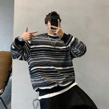 Wiaofellas  -  Men's Pullover 90s Vintage Crewneck Autumn Male Sweatshirt Round Neck Clothing Deals Y2k Clothes Welcome Deal Tops Cotton Emo