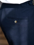 WIAOFELLAS  -  Neapolitan Men's Casual Busin Pants Autumn Season Slim Fit Briti Sle Nine Point Straight Leg Trousers for Young Men