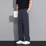 WIAOFELLAS  -  Business Luxury Draped Suit Pants Men Fashion Dress Pants Korean Loose Straight Casual Pants Men's Office Formal Male Trousers