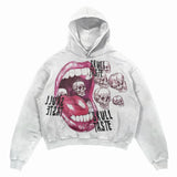 WIAOFELLAS  -  New Harajuku style Y2k streetwear women clothing pattern print retro hip-hop fashion street sportswear popular clothing