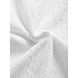 Wiaofellas  -  Men's White Textured Short Sleeve Shirt Summer Breathable Loose Fit Casual Streetwear Top Youth Lightweight Shirts