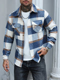 Wiaofellas  -  Daily Leisure Mens Turn-down Jackets Fall Vintage Plaid Woolen Jacket Men Loose Button Coat Fashionable Streetwear