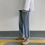 WIAOFELLAS  -  Autumn New Harajuku Fashion High Street Hiphop Pants Straight Wide Leg Pants Men Casual Loose Big Pockets Cargo Jeans