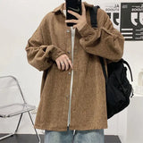 Wiaofellas  -  Men's Trendy Outerwear Ins Men's Trendy Cool Loose New Outerwear Woolen Jacket Men's Outerwear