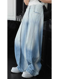 WIAOFELLAS  -  American Heritage Jeans 2025 Wide Leg Vintage Wash Unisex Oversized Denim Pants Artisanal Detailing Spring Summer Essential