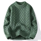 WIAOFELLAS  -  Sweater, Autumn and Winter Men's Thick Crumpled Sweater Jacket, Christmas Couple's Thread