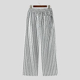 WIAOFELLAS  -  Men Pants Printing Vacation Loose Joggers Casual Straight Trousers Men Streetwear 2025 Elastic Waist Fashion Long Pants