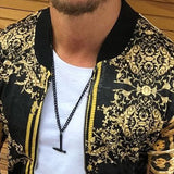 Wiaofellas  -  Spring Autumn Men's Print Jacket Zipper Coats Leisure Fashion Loose Tops Male Hip Hop Ropa Men Clothing Brand