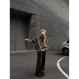WIAOFELLAS  -  Sweaters Men Fleece Leopard Korean Thicken Warm Knitting Winter Loose Casual Long Sleeve Pullovers Streetwear