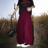 WIAOFELLAS  -  Pleated Design Men's Suit Pants Solid Color Drape Wide Leg New Trend Machete Pants Summer Straight Male Bottom