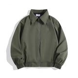 Wiaofellas  -  Autumn Short Jacket Men Slim Fit Fashion Green Casual Jackets Mens Japanese Streetwear Hip-hop Loose Bomber Jacket Men Outwear