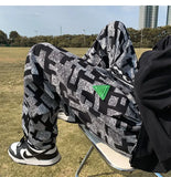 WIAOFELLAS  -  American Pants Men Korean Style Loose Feet Casual Pants Nine-point High Street Fashion Trousers