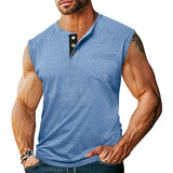 WIAOFELLAS  -  Classic Retro Henry Tank Top Working vest t-shirts for Men's gym man sexy costume Fashion Outdoor Top