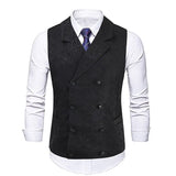 WIAOFELLAS  -  Autumn New Men's Casual Vest Slim and Fashionable Printed Versatile Button Splicing Business Vest