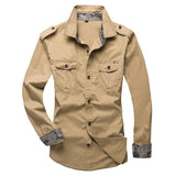 Wiaofellas  -  New Cotton Shirt Men Long Sleeve Breathable Casual Shirts Man Solid Shirt Slim Fit Male Shirts