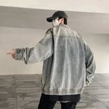 WIAOFELLAS  -  High Street Denim Jacket Trendy Brand Men Handsome High-end Jacket