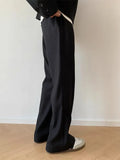 WIAOFELLAS  -  Men's Summer Fashion Business Casual Long Loose Flared Pants Suit Pants Male Elastic Straight Formal Suit Trousers A075