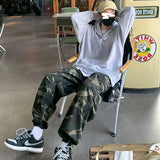 Wiaofellas  -  American Sle Camouflage Work Pants Men's High Street INS Trendy Japanese Hip Hop Casual Functional Couple's Cuffed Trousers