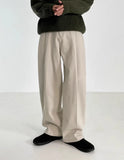 WIAOFELLAS  -  Autumn Winter Men's Cotton Wide Leg Floor Suit Pants Korean Casual Loose Straight  Thicken Full Length Trousers Male Keep Warm