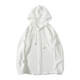 WIAOFELLAS -  Men's Jacket Youth Solid Coats Oversize Casual Sport Outdoor Coat Male Full Zip Fashion Hoodies