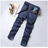 WIAOFELLAS  -  Plus Size 28-42 Men Jeans Spring Summer Autumn Fashion Casual Classic Straight Elastic Stretch Long Denim Pants Business Work