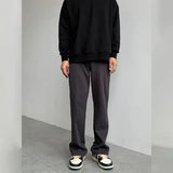 WIAOFELLAS  -  Autumn Winter KPOP Fashion Style Harajuku Trousers Men Loose All Match Straight Casual Chic Pants Vintage Pockets Male Clothes