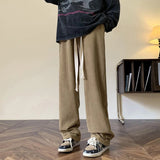 Wiaofellas  -  Men's Straight Leg Sweatpants High Street American Sle Casual Long Pants Loose Sports Large Size Floor-Length Trousers