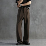 WIAOFELLAS  -  Business Luxury Draped Suit Pants Men Fashion Dress Pants Korean Loose Straight Casual Pants Men's Office Formal Male Trousers