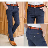 WIAOFELLAS  -  Mens Casual  Business  Chinos Pants Straight  Suit Trousers Size 28-38