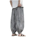 Wiaofellas  -  New Men's Spring/summer Casual Breathable Pants Retro Loose Plus-size Bunched Foot Bloomers