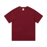 WIAOFELLAS  -  210g Ice Silk Cotton Simple Cool Round Neck Men's Top Short Sleeve 7A Antibacterial Mens Solid Color T-shirt